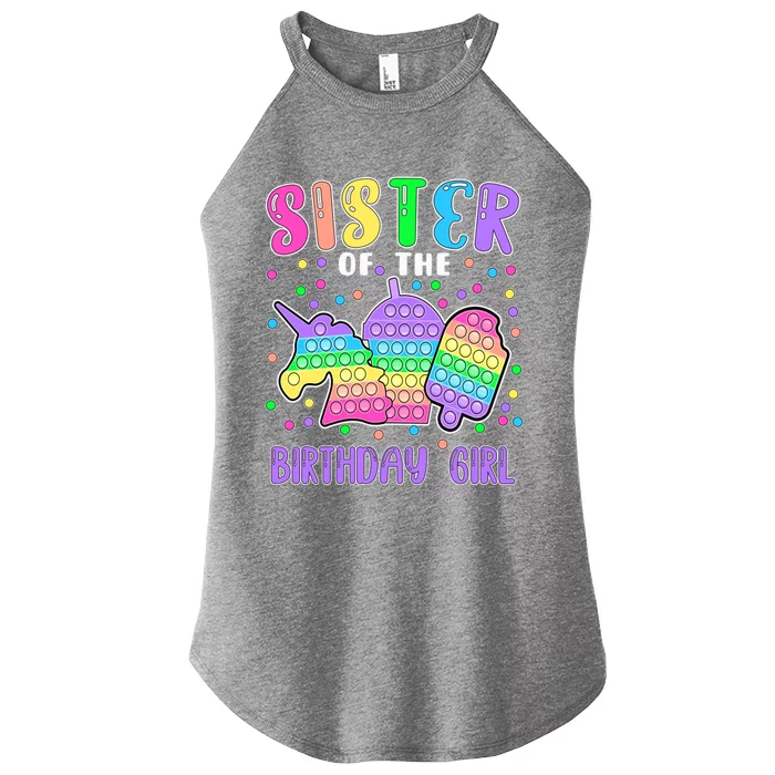 Lets Popcute Giftit Sister Of The Birthday Popcute Giftit Great Gift Women’s Perfect Tri Rocker Tank