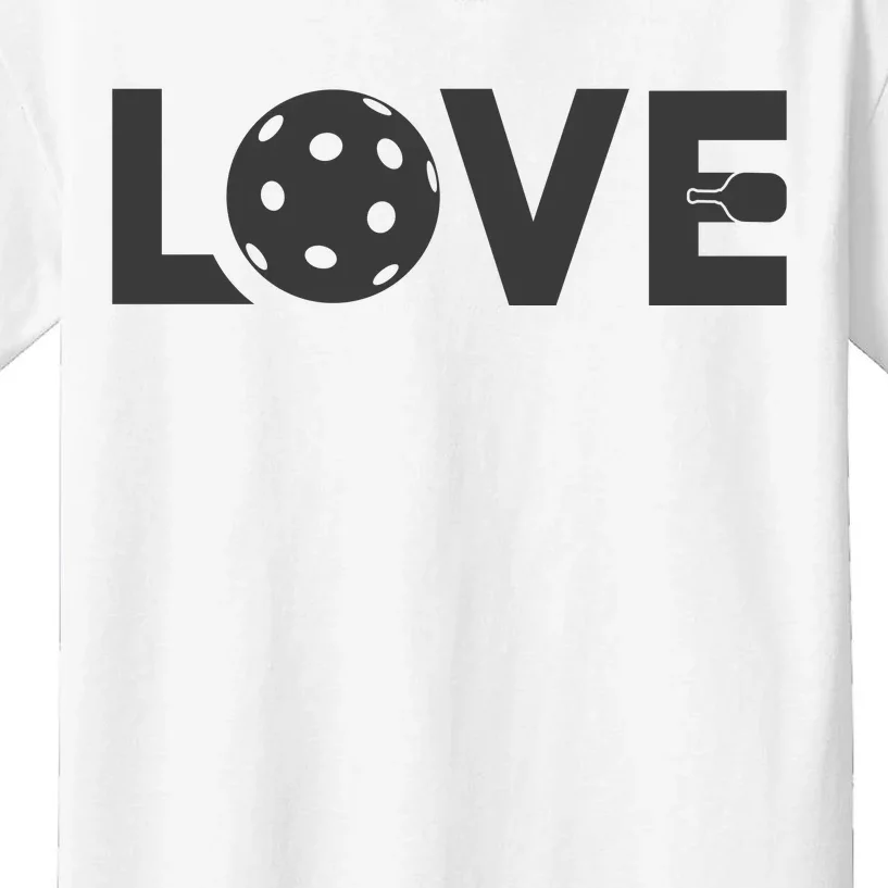 Love Pickleball Gift For Pickle Ball Player Kids T-Shirt