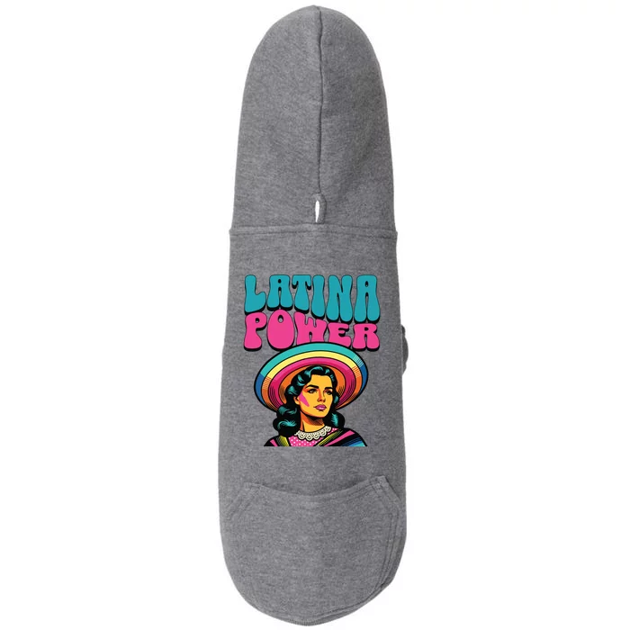 Latina Power Hispanic Heritage Month Doggie 3-End Fleece Hoodie