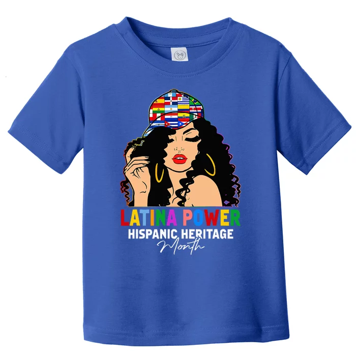 Latina Power Hispanic Heritage Month Country Flags Toddler T-Shirt