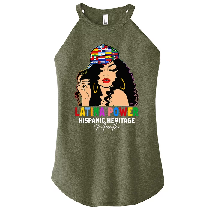 Latina Power Hispanic Heritage Month Country Flags Women’s Perfect Tri Rocker Tank