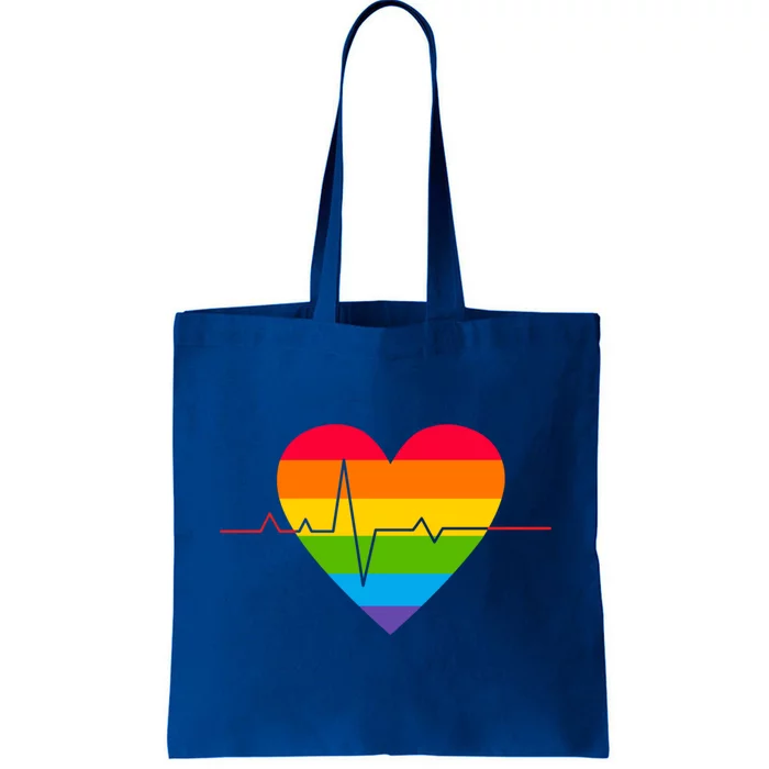 Lgbt Pride Heartbeat Awareness Great Gift Tote Bag