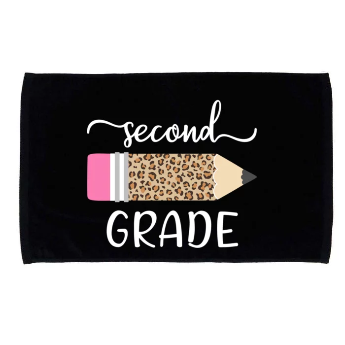 Leopard Print Hello Second Grade First Day Of School Teacher Gift Microfiber Hand Towel