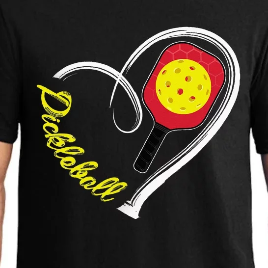 Love Pickleball Heart Paddleball Lover I love Pickleball Pajama Set