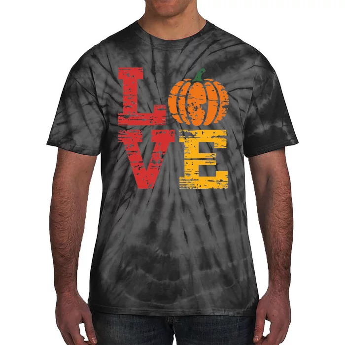 Love Pumpkin Halloween Fall Season 2024 Tie-Dye T-Shirt