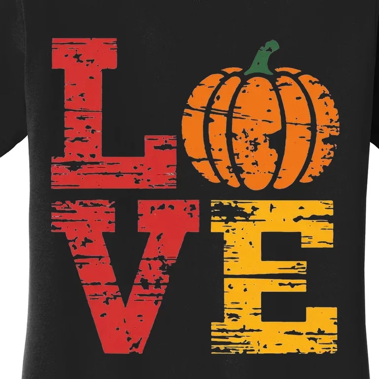 Love Pumpkin Halloween Fall Season 2024 Women's T-Shirt