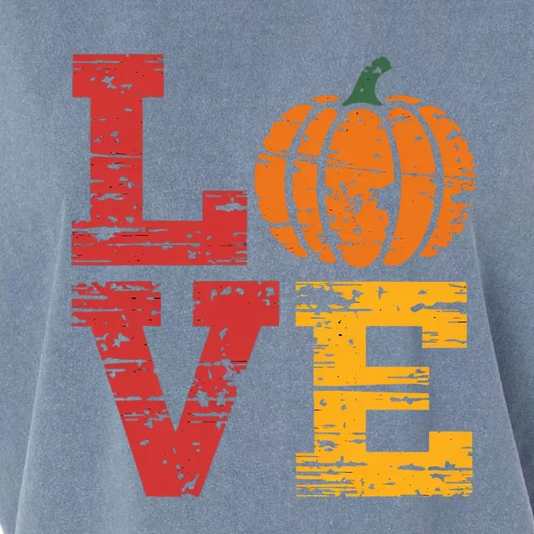 Love Pumpkin Halloween Fall Season 2024 Garment-Dyed Women's Muscle Tee