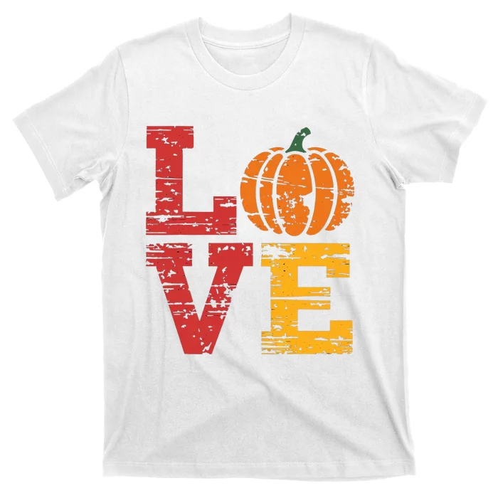 Love Pumpkin Halloween Fall Season 2024 T-Shirt