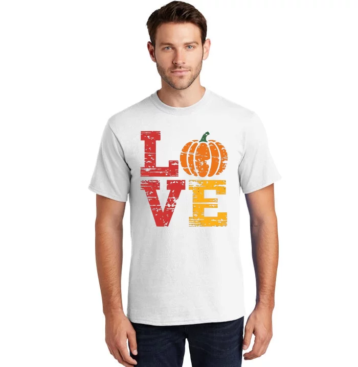 Love Pumpkin Halloween Fall Season 2024 Tall T-Shirt