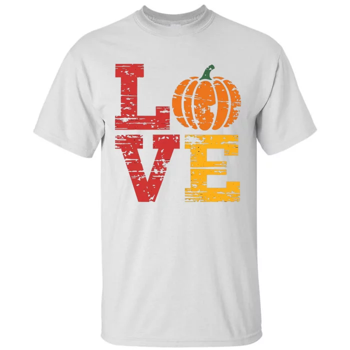 Love Pumpkin Halloween Fall Season 2024 Tall T-Shirt