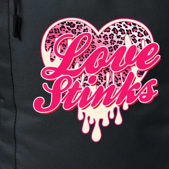 Leopard Pink Heart Love Stink Funny Anti Valentine Daily Commute Backpack