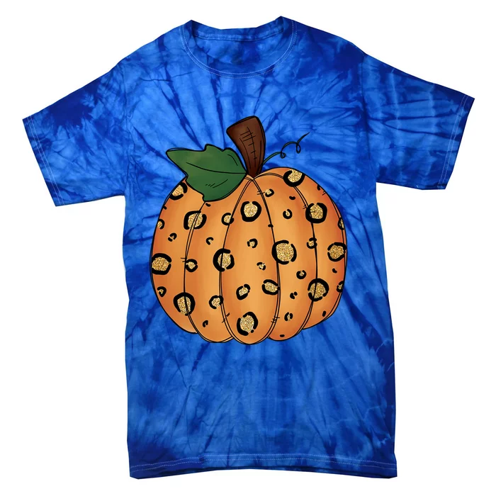 Leopard Pumpkin Halloween Thanksgiving Meaningful Gift Tie-Dye T-Shirt