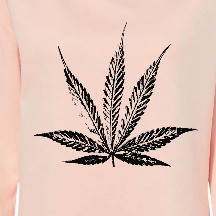 Leaf Pattern High 420 Gift Smoking Weed Cannabis Marijuana Womens California Wash Sweatshirt