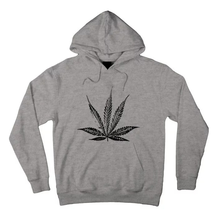 Leaf Pattern High 420 Gift Smoking Weed Cannabis Marijuana Tall Hoodie