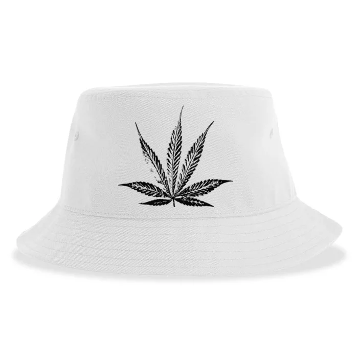 Leaf Pattern High 420 Gift Smoking Weed Cannabis Marijuana Sustainable Bucket Hat