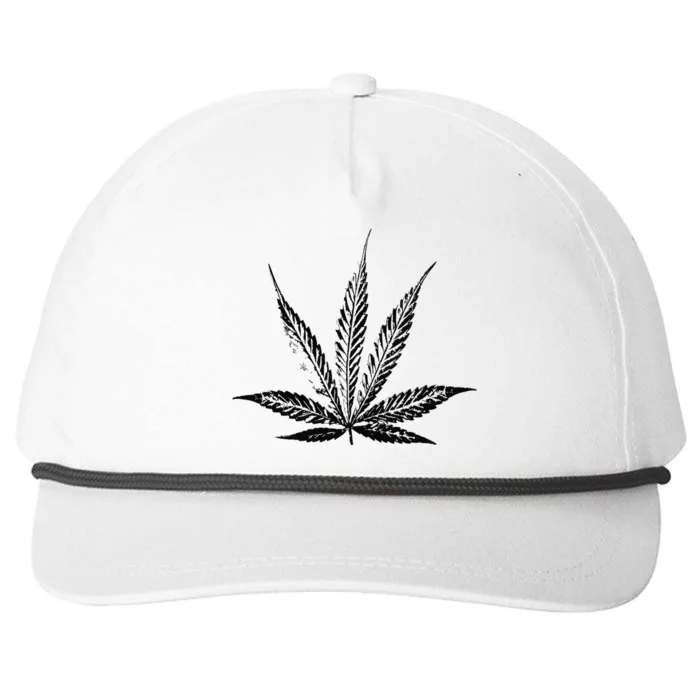 Leaf Pattern High 420 Gift Smoking Weed Cannabis Marijuana Snapback Five-Panel Rope Hat