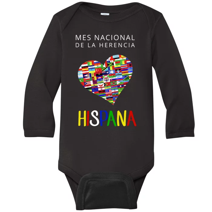 Latino Pride Hispanic Heritage Month Baby Long Sleeve Bodysuit