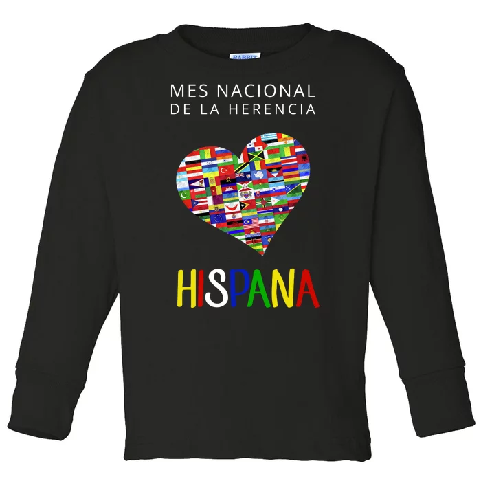 Latino Pride Hispanic Heritage Month Toddler Long Sleeve Shirt