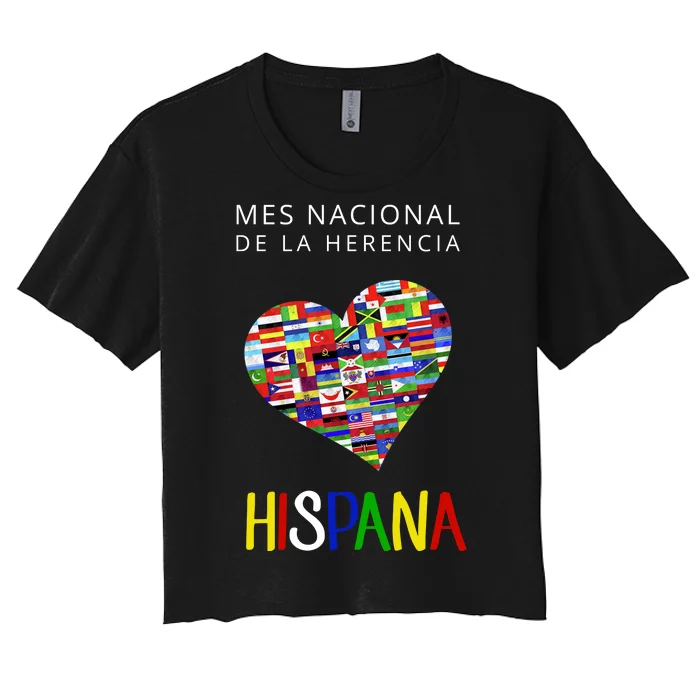 Latino Pride Hispanic Heritage Month Women's Crop Top Tee