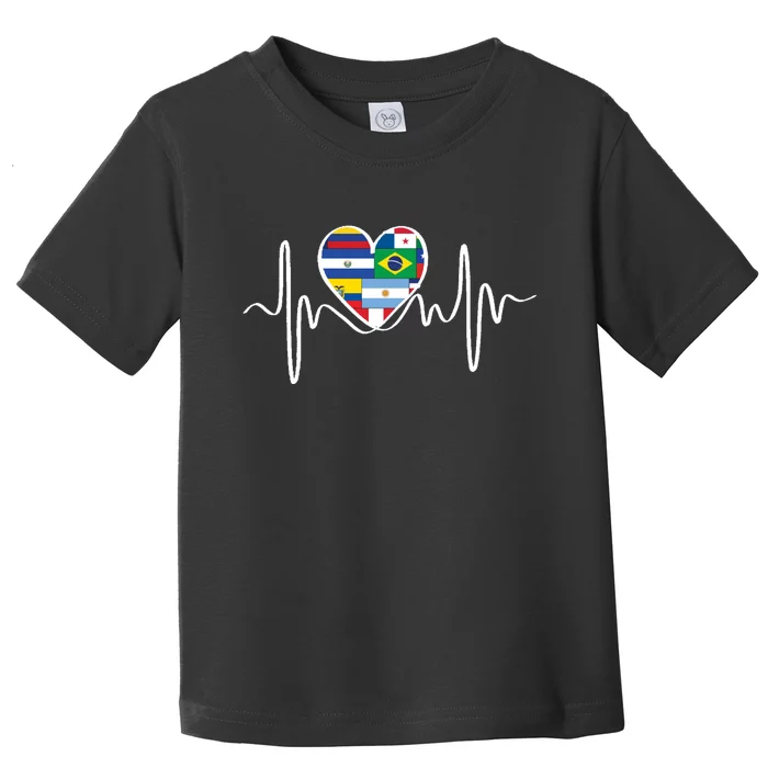 Latino Pulse Heart Hispanic Heritage Toddler T-Shirt