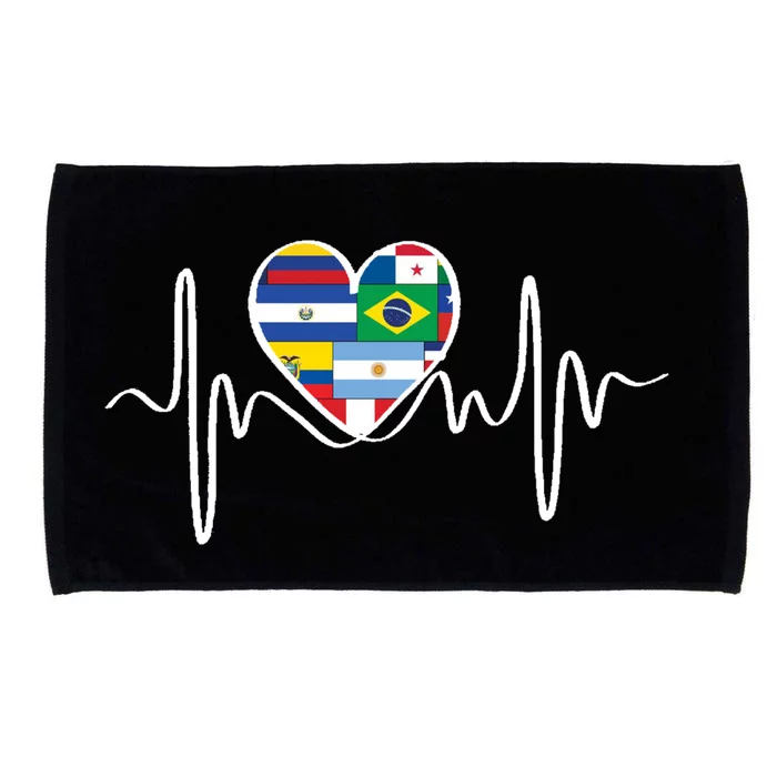 Latino Pulse Heart Hispanic Heritage Microfiber Hand Towel