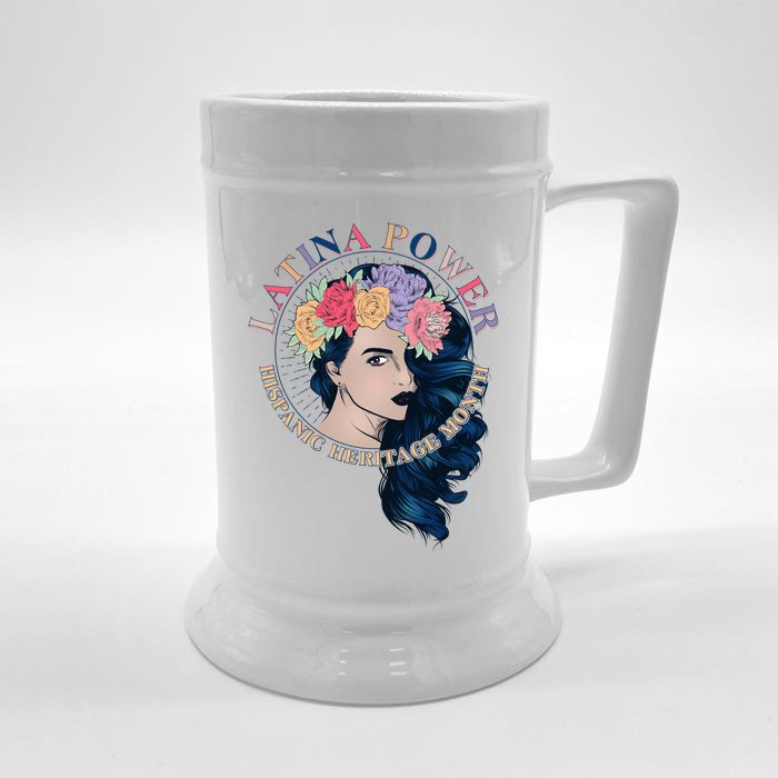 Latina Power Hispanic Heritage Month Front & Back Beer Stein