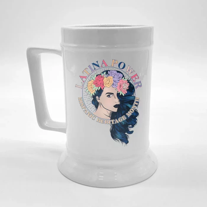 Latina Power Hispanic Heritage Month Front & Back Beer Stein