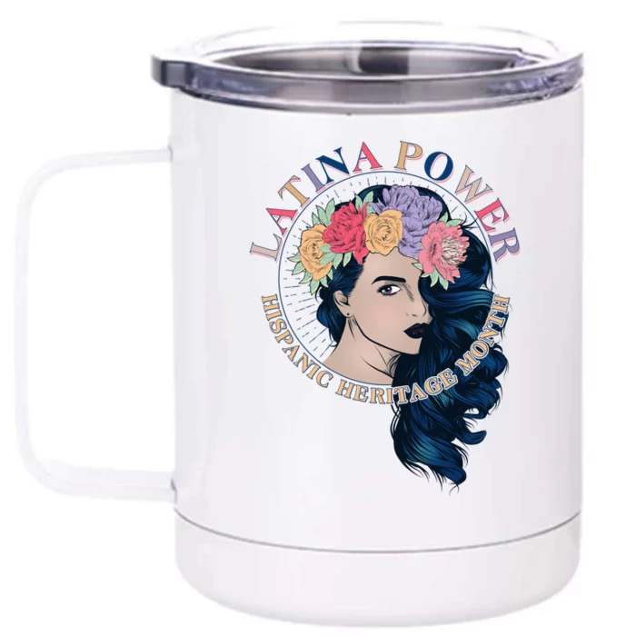 Latina Power Hispanic Heritage Month Front & Back 12oz Stainless Steel Tumbler Cup