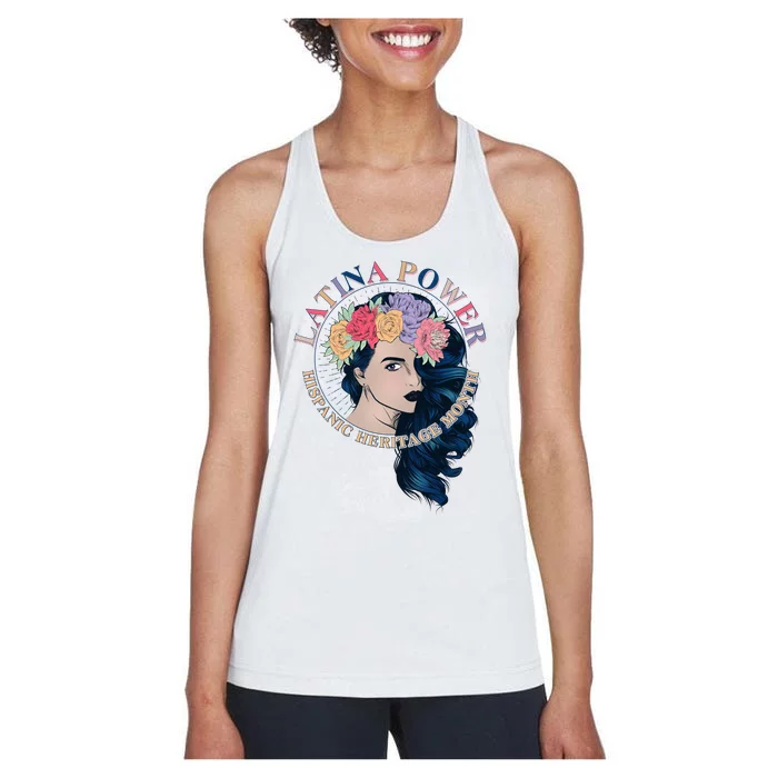 Latina Power Hispanic Heritage Month Women's Racerback Tank