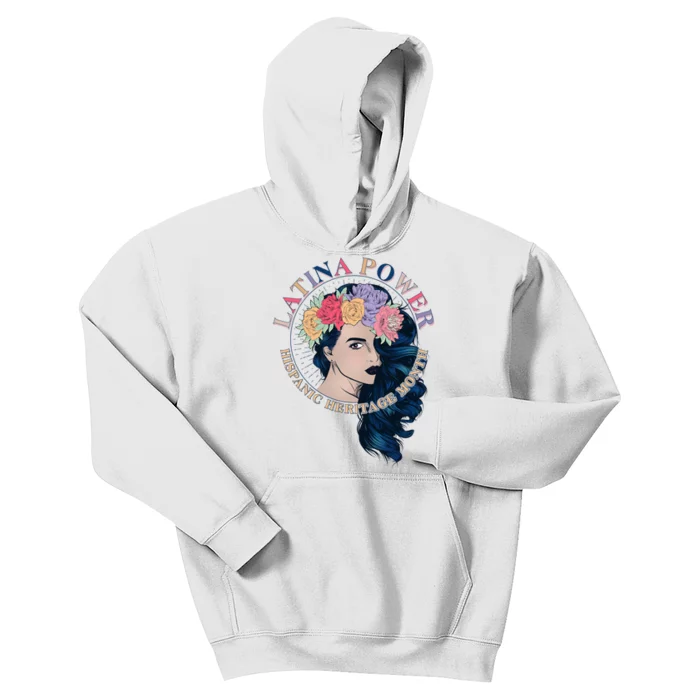 Latina Power Hispanic Heritage Month Kids Hoodie