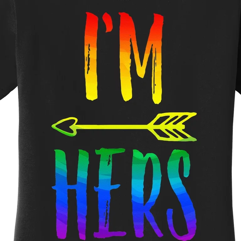 LGBT Pride I'm Her She's Mine Lesbian Couple Matching Lover Women's T-Shirt