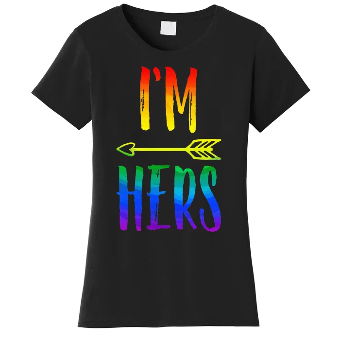 LGBT Pride I'm Her She's Mine Lesbian Couple Matching Lover Women's T-Shirt