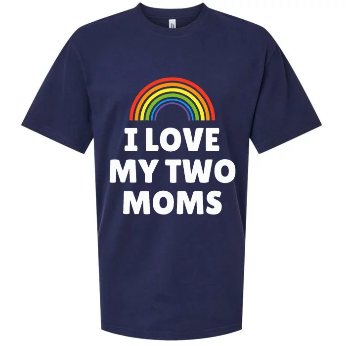 Lgbt Pride I Love My Two Moms Sueded Cloud Jersey T-Shirt