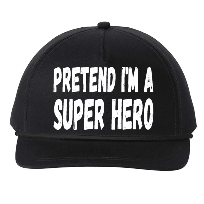 Lazy Pretend I'm A Super Hero Halloween or Costume Party Snapback Five-Panel Rope Hat