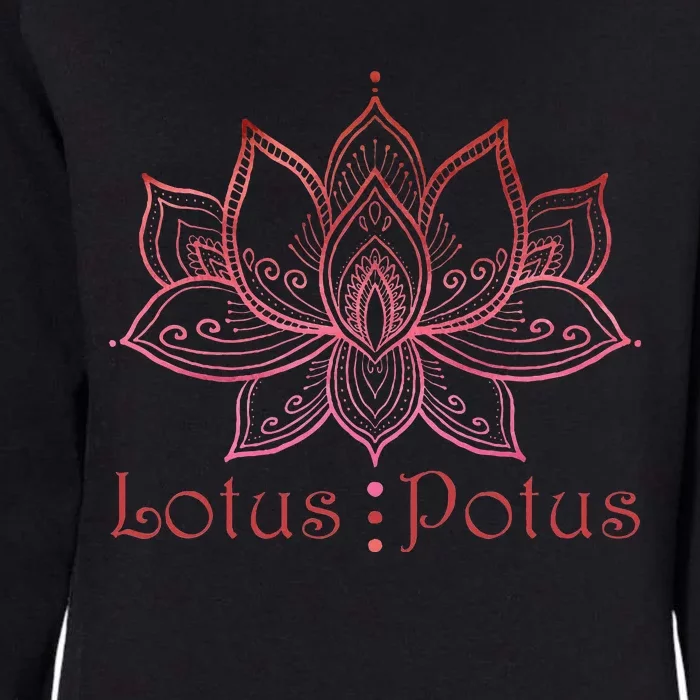 Lotus Potus In Red And Shades Womens California Wash Sweatshirt