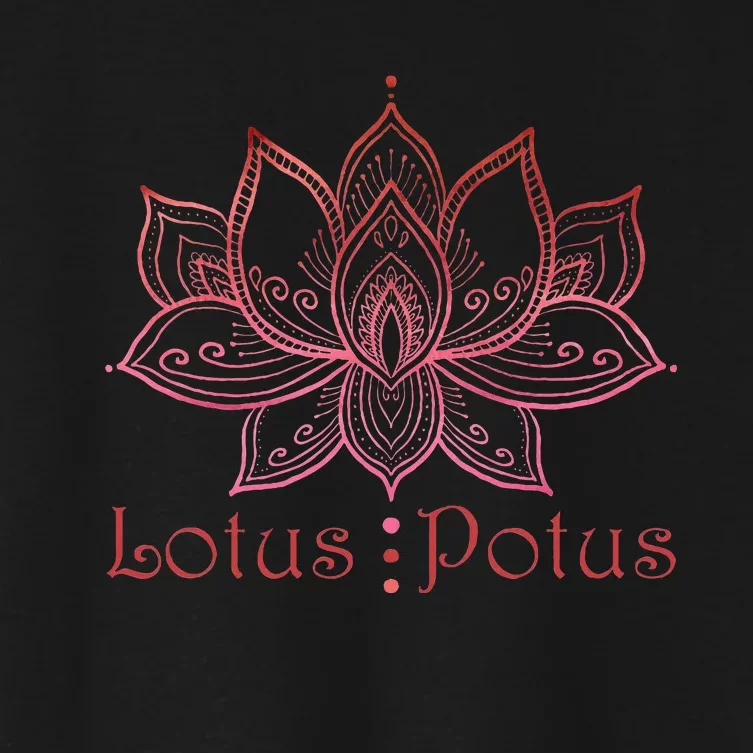 Lotus Potus In Red And Shades Women's Crop Top Tee