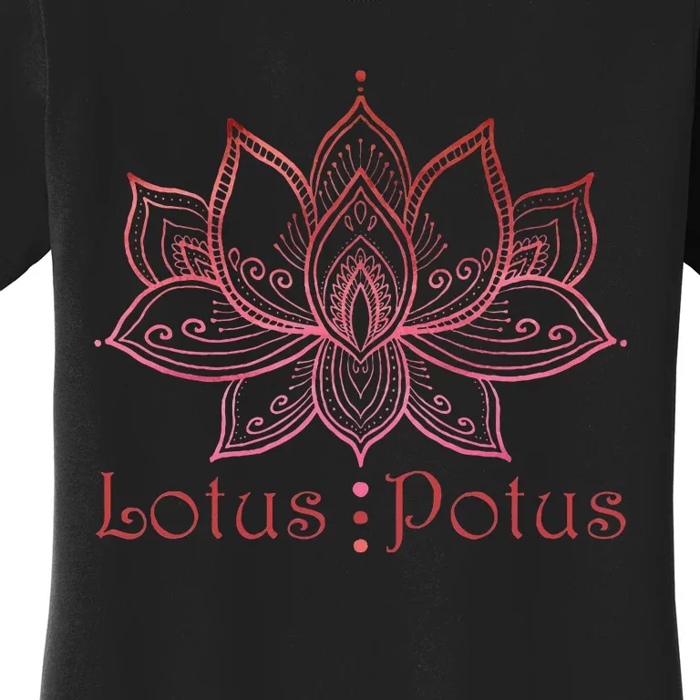 Lotus Potus In Red And Shades Women's T-Shirt