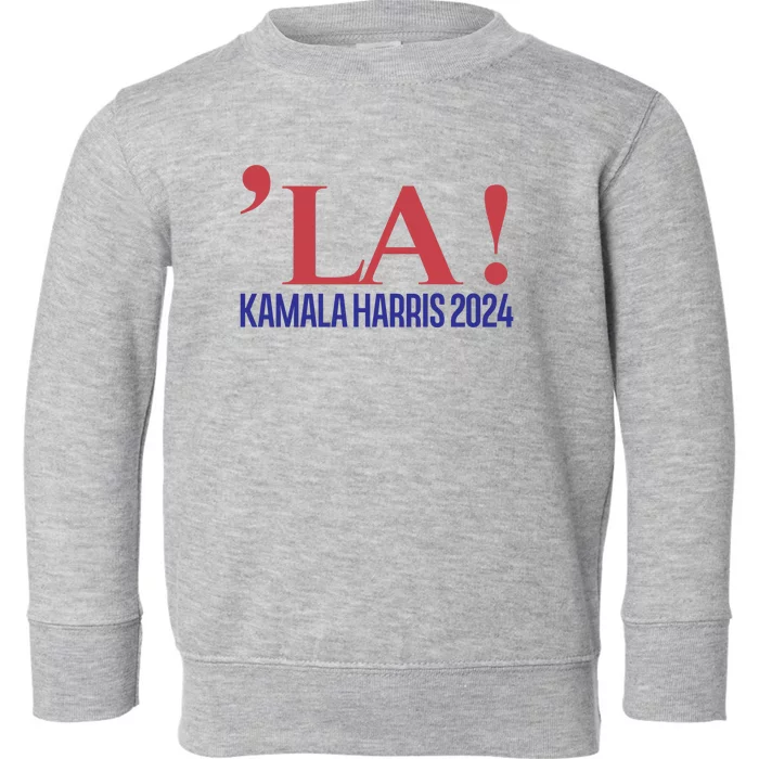 La President Kamala Harris 2024 Toddler Sweatshirt