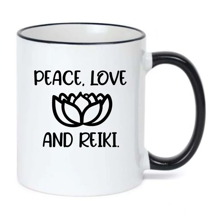 Lotus Peace Love Reiki Gift Cool Style Gift Black Color Changing Mug