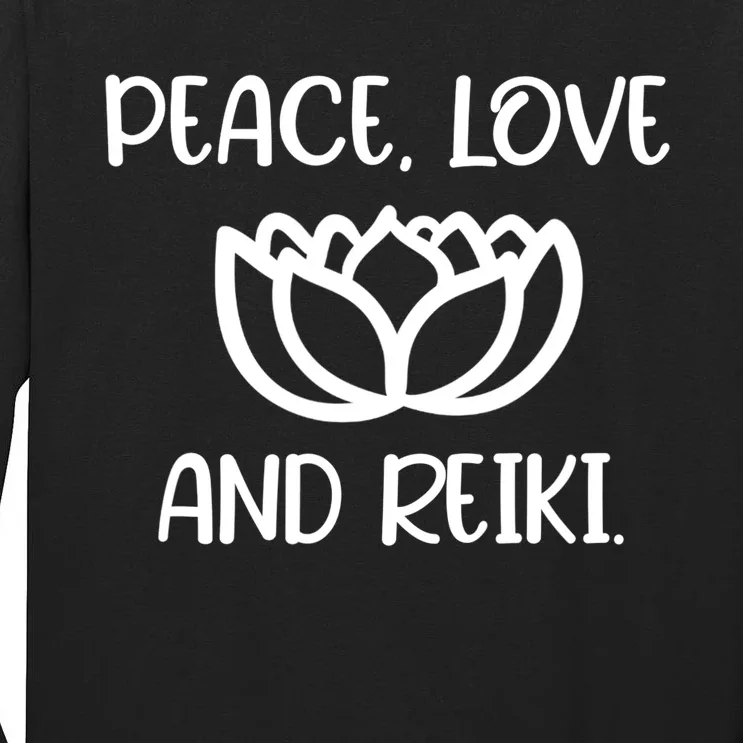 Lotus Peace Love Reiki Gift Cool Style Gift Tall Long Sleeve T-Shirt