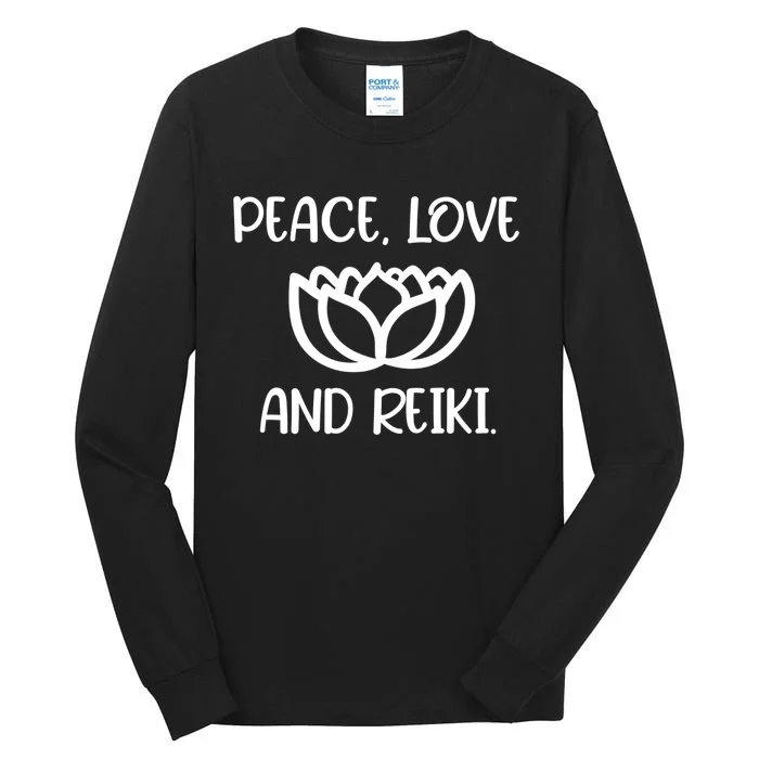 Lotus Peace Love Reiki Gift Cool Style Gift Tall Long Sleeve T-Shirt