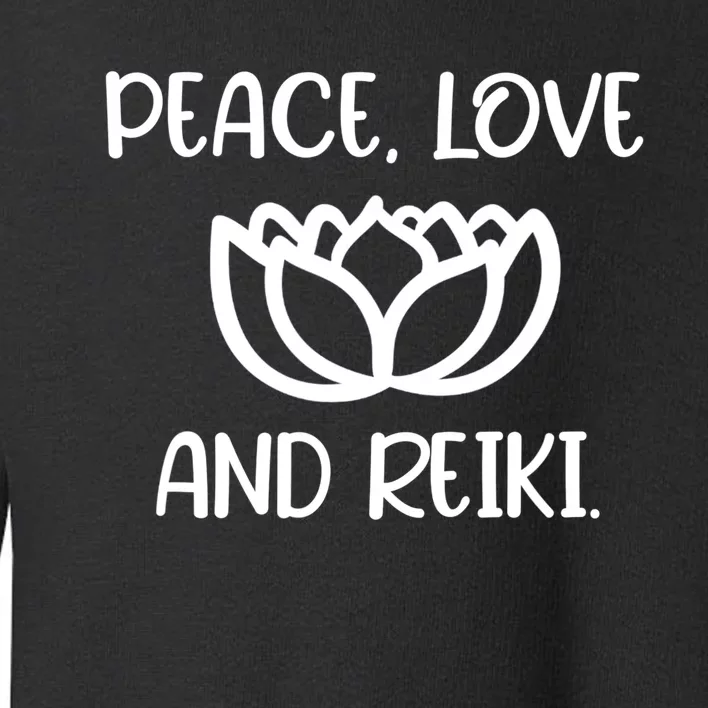 Lotus Peace Love Reiki Gift Cool Style Gift Toddler Sweatshirt