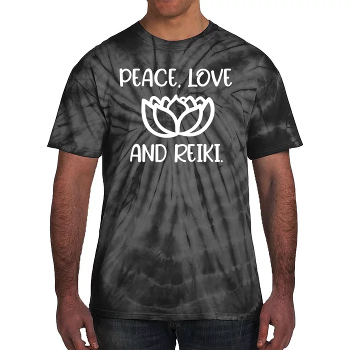 Lotus Peace Love Reiki Gift Cool Style Gift Tie-Dye T-Shirt