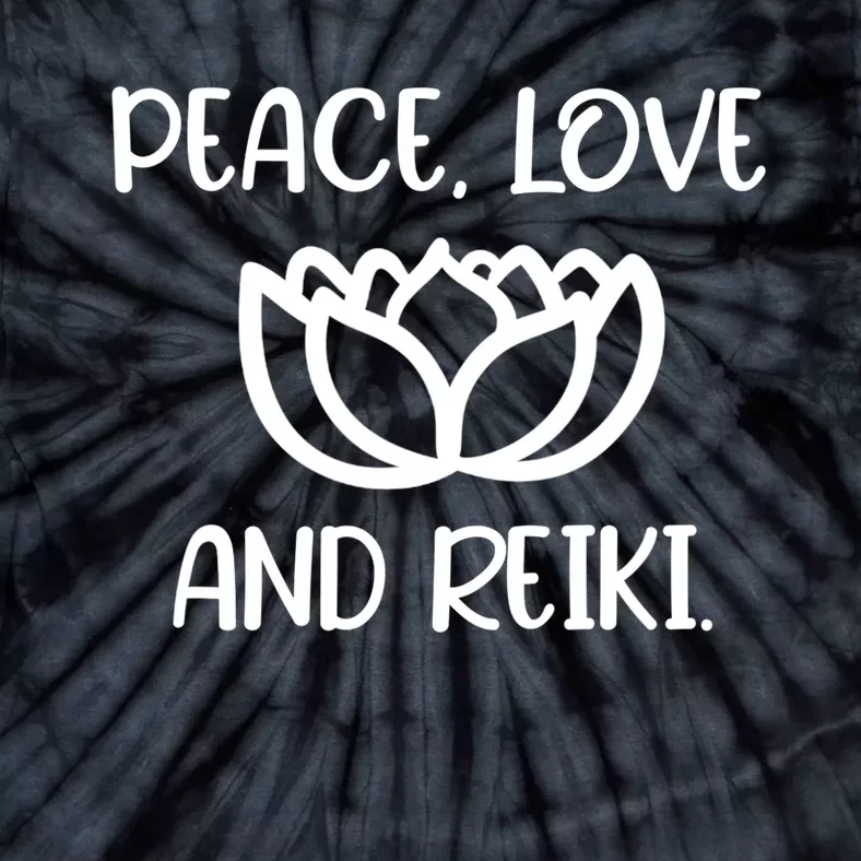 Lotus Peace Love Reiki Gift Cool Style Gift Tie-Dye T-Shirt