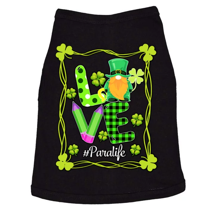 Love Paralife Lucky Clover Saint Patrick's Day Lover Trending Gift Idea Doggie Tank