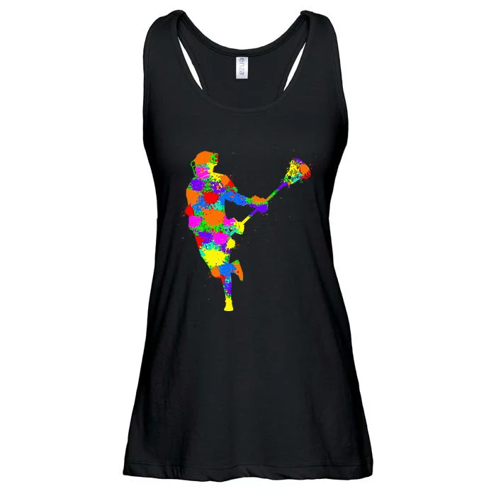 Lacrosse Player Ladies Essential Flowy Tank