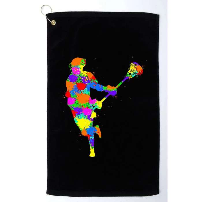 Lacrosse Player Platinum Collection Golf Towel