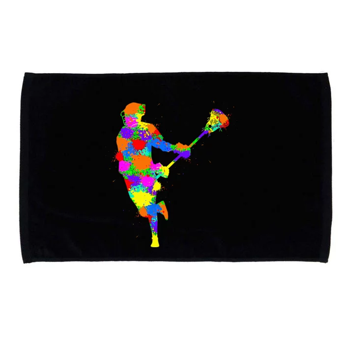 Lacrosse Player Microfiber Hand Towel