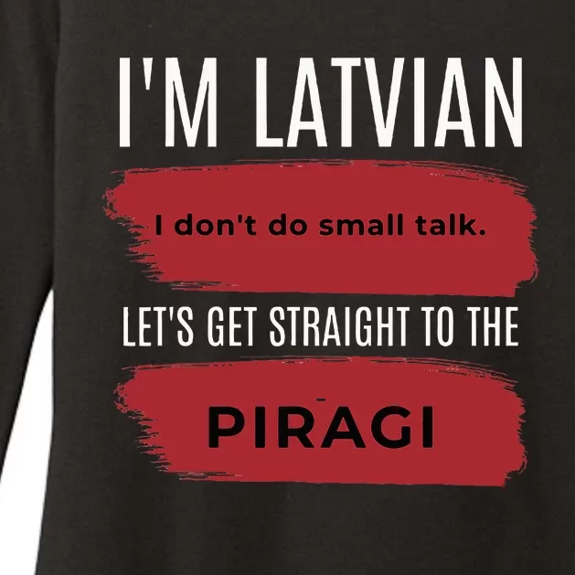 Latvian Pride Latvia Souvenir Piragi Latvian Favorite Food Womens CVC Long Sleeve Shirt