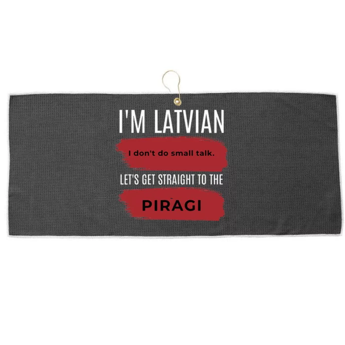 Latvian Pride Latvia Souvenir Piragi Latvian Favorite Food Large Microfiber Waffle Golf Towel